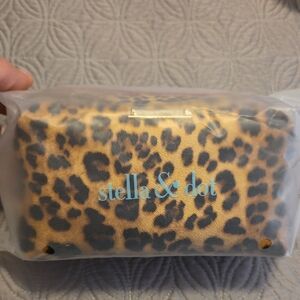 Stella & Dot Tan and Black Leopard Pouch